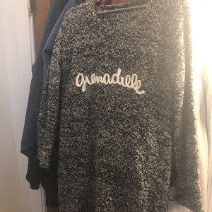 Blue white knit sweater